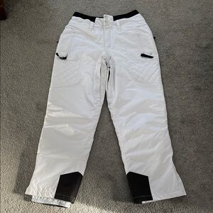 White  Hurley Snow Pants with Black Accents